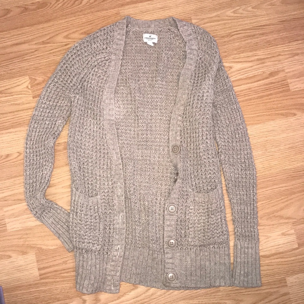 Tan cardigan